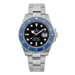 ROLEX SUBMARINER COOKIE MONSTER 18K WHITE GOLD CERAMIC BLACK DIAL WATCH 126619LB