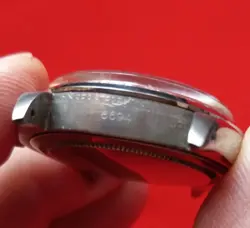 Rolex Oysterdate Precision model 6694 with Black Two-Piece Strap, Silver Bezel