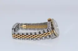 26MM Rolex Datejust Jubilee 1.50 CTW Diamonds Bezel Black Dial SS/10k Gold Watch