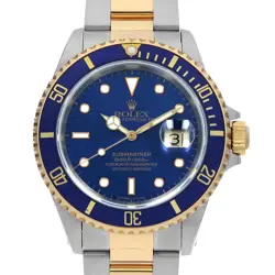 ROLEX SUBMARINER DATE 16613 BLUE ALL TRITIUM N NUMBER SECOND HAND MENS