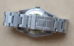 Vintage ROLEX Explorer 114270 Black Dial Watch Unpolished Sticker Back F Serial