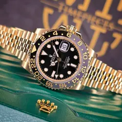 2024 ROLEX GMT-MASTER II 126718GRNR 40MM 18K YELLOW GOLD JUBILEE BLACK DIAL B&P