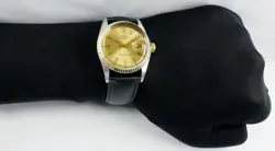 Vintage Rolex Date Just 36mm Automatic Steel Gold Men Serviced Watch Ref 1601