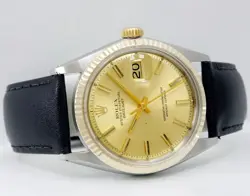 Vintage Rolex Date Just 36mm Automatic Steel Gold Men Serviced Watch Ref 1601