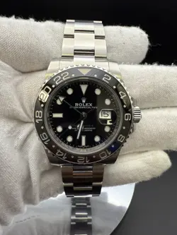 ROLEX GMT-MASTER II 116710LN OYSTER BRACELET WITH BLACK BEZEL GREEN ARROW