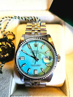 Rolex Perp. Datejust 36mm White Gold- Jubilee Bracelet Tiffany- Serviced- In Set