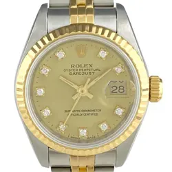 ROLEX DATEJUST 69173G YG DIAMOND AUTOMATIC LADIES #BS211