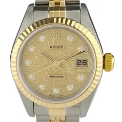 ROLEX DATEJUST 79173G YG DIAMOND AUTOMATIC LADIES #BS213
