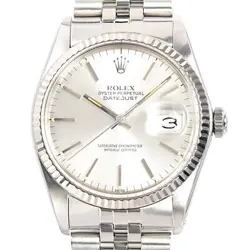 USED ROLEX DATEJUST 16014 SILVER CASE: 36MM BAND: 19CM MEN'S WATCH #91230