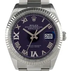 ROLEX DATEJUST 36 AUVERGINE 126234 WG DIAMOND AUTOMATIC MEN'S #BS028