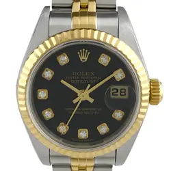 ROLEX DATEJUST 79173G YG DIAMOND AUTOMATIC LADIES #BS175