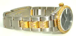 VINTAGE ROLEX 30mm MIDSIZE OYSTERDATE DIAMOND BEZEL MANUAL WIND WATCH 6466 C.'69