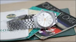 ROLEX 16030 MEN'S 36MM DATEJUST QUICK SET  AUTOMATIC CAL 3035 WITH PAPER