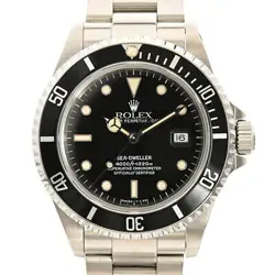 USED ROLEX SEA-DWELLER 16600 BLACK CASE: 40MM BAND: 18CM MEN'S WATCH #91330