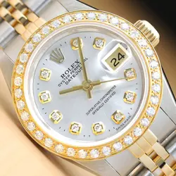 GOLD/STEEL QUICKSET WATCH