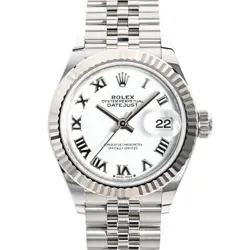 USED ROLEX DATEJUST 28 279174/J WHITE CASE: 28MM LADIES WATCH #91030