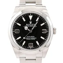 USED ROLEX EXPLORER 214270 BLACK CASE: 39MM BAND: 18.5CM MEN'S WATCH #911430
