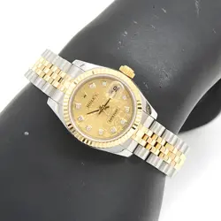 ROLEX DATEJUST 10P Diamond Y# Computer SS×YG 179143G #037