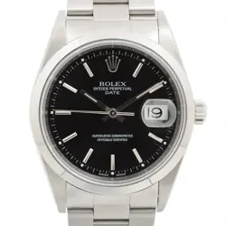 ROLEX OYSTER PERPETUAL 15200 SS AT BLACK DIAL 2 EXTRA LINKS