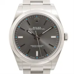 ROLEX OYSTER PERPETUAL 114300 SS AT SLATE DIAL 2 EXTRA LINKS