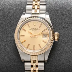 ROLEX LADY-DATEJUST 6917 GOLD AND SILVER JUBILEE BRACELET WITH GOLD BEZEL