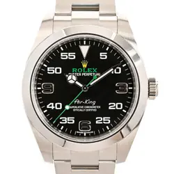 USED ROLEX AIR KING 116900 BLACK CASE: 40MM BAND: 18CM MEN'S WATCH #911030