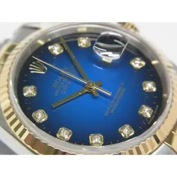 Rolex  Datejust Ss Yg Combination Blue Gradient 10P Diamond 16233G r45_0217
