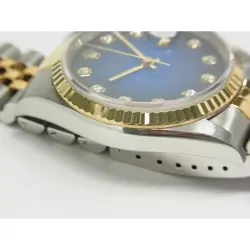 Rolex  Datejust Ss Yg Combination Blue Gradient 10P Diamond 16233G r45_0217