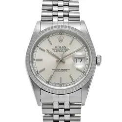 ROLEX  DATEJUST 16220 NUMBER 1996 MANUFACTURED AROUND SILVER WATCH WRISTWATCH R4