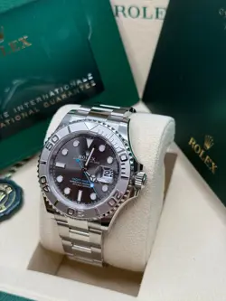 Rolex Yacht-Master 40 NEW 2025 Rhodium Slate Gray Dial Platinum Oyster Bracelet