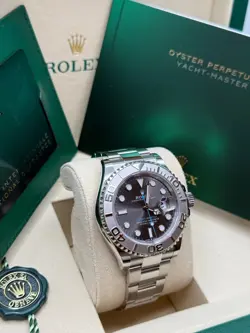 Rolex Yacht-Master 40 NEW 2025 Rhodium Slate Gray Dial Platinum Oyster Bracelet