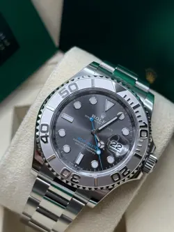 Rolex Yacht-Master 40 NEW 2025 Rhodium Slate Gray Dial Platinum Oyster Bracelet
