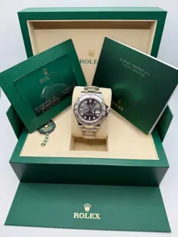 Rolex Yacht-Master 40 NEW 2025 Rhodium Slate Gray Dial Platinum Oyster Bracelet