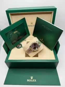 Rolex Datejust 31 Rhodium Pave 6 Diamond Dial TwoTone Yellow Gold Smooth Jubilee