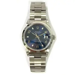 ROLEX OYSTER PERPETUAL DATE 34MM STEEL - BLUE DIAL - OYSTER BRACELET 15200