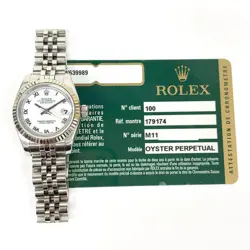 ROLEX DATEJUST 26MM STEEL - WHITE ROMAN DIAL - JUBILEE BRACELET 179174