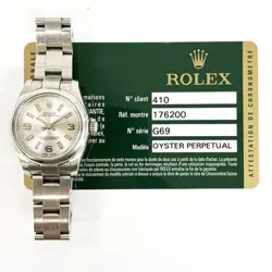 ROLEX OYSTER PERPETUAL 26 STEEL - SILVER DIAL - OYSTER BRACELET 176200