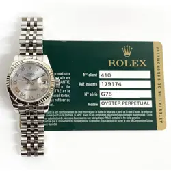 ROLEX LADY-DATEJUST 26MM STEEL - SILVER ROMAN DIAL - JUBILEE BRACELET 179174
