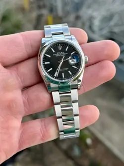2022 ROLEX DATEJUST 126200 BLACK DIAL 36MM W/ ROLEX WARRANTY CARD