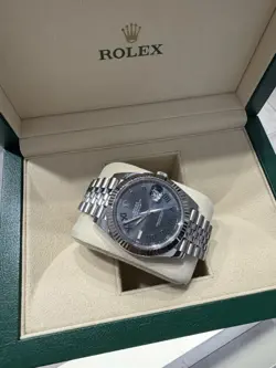 ROLEX DATEJUST 126334 WIMBLEDON JUBILEE BRACELET 18K FLUTED BEZEL 41MM