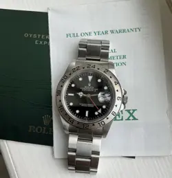 Rolex Explorer II 16570 Black Dial  40mm  ‘A’ Serial  Swiss Only Dial With Paper