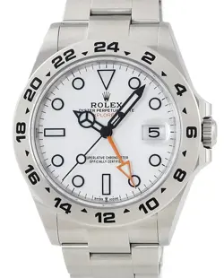 ROLEX EXPLORER II WHITE DIAL STEEL WATCH 216570 STAINLESS 2015 AS NEW W BOX