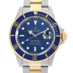 ROLEX SUBMARINER DATE 16613 BLUE N NUMBER SECOND HAND MENS
