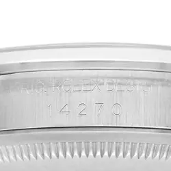 ROLEX EXPLORER I BLACK DIAL STEEL MENS WATCH 14270 BOX PAPERS
