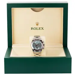 ROLEX DAYTONA WATCH 40MM BLUE INDEX HOUR MARKERS DIAL PLATINUM 116506