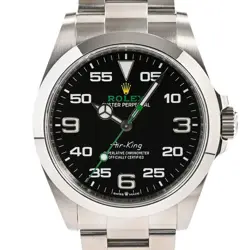 USED ROLEX AIR KING 126900 BLACK CASE SIZE 40MM MEN'S WATCH #211218