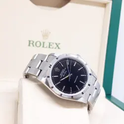 ROLEX OYSTER PERPETUAL 34MM BLACK DIAL AIRKING REF: 14010 (P SERIES)