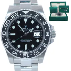 MINT PAPERS ROLEX GMT MASTER II 116710 STEEL CERAMIC 40MM BLACK WATCH BOX