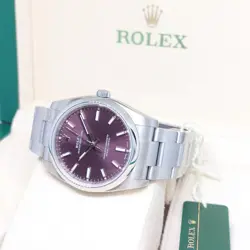 Rolex 34mm Oyster Perpetual Purple Dial REF: 114200 (2015)