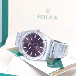 Rolex 34mm Oyster Perpetual Purple Dial REF: 114200 (2015)